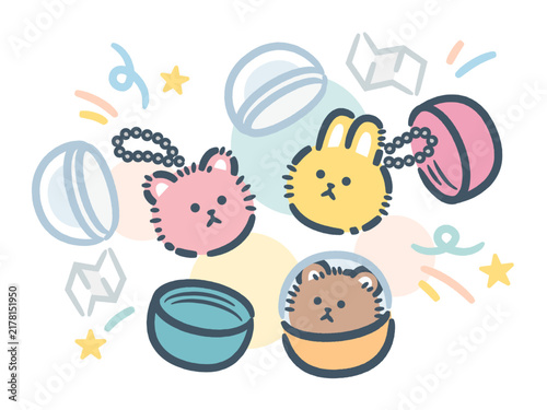 Design illustration for a capsule toy