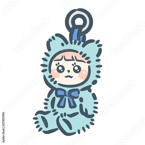 Illustrations of designer toys and plush keychains.