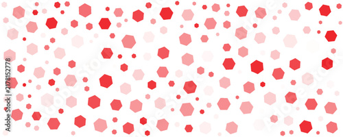 Bild auf Leinwand abstract red fill and outline bee honeycomb vector background.