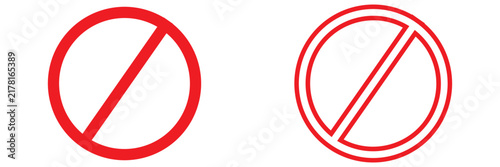 Prohibition sign icon.stop sign warning symbol.eps 10