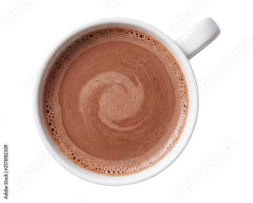 Obraz na płótnie Cup of hot chocolate isolated on transparent background