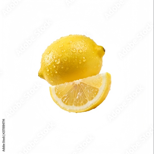 lemon on white background 