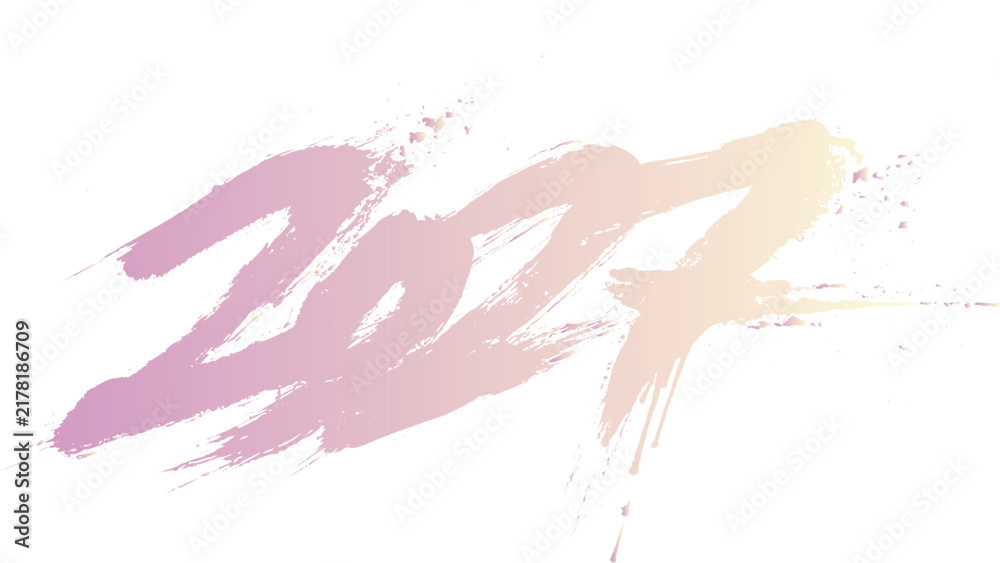 Fototapeta premium Happy New Year 2027 vintage typography with distressed grunge effect. Vintage Happy New Year 2027 text design with bold grunge texture. 