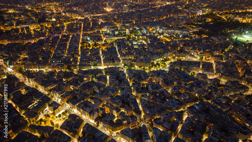 View of the city at night