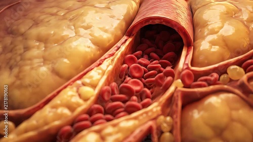 Macro View of Fatty Liver Disease and Atherosclerosis in Blood Vessel