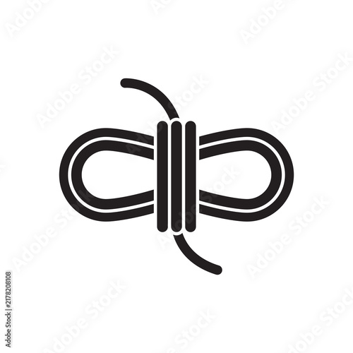 Tied rope knot snare icon
