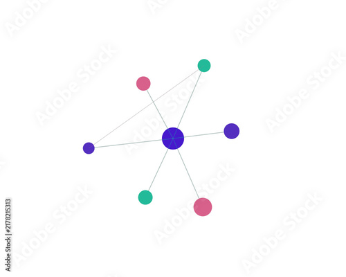 Konstfotografi Bidirectional flow network with arrows showing mutual connections