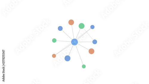 Bild auf Leinwand Sankey flow diagram showing budget allocation streams
