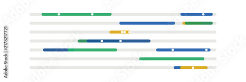 Six-month OKR cycle timeline with check-in markers. Isolated transparent PNG OKR cycle visualization for management presentations.