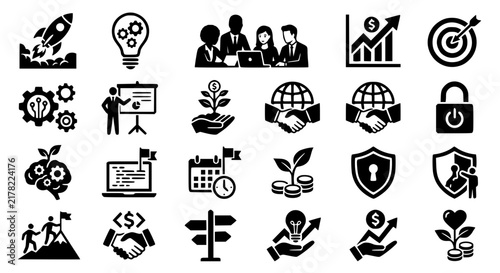 icon, vector, business, eco, star