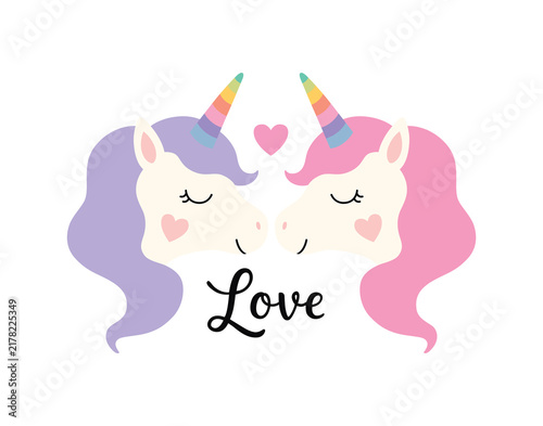 Cute pastel unicorn illustration, magical pony with a colorful flowing mane, rainbow horn, soft whimsical styling. The charming fantasy character is isolated on a transparent background, making it ide