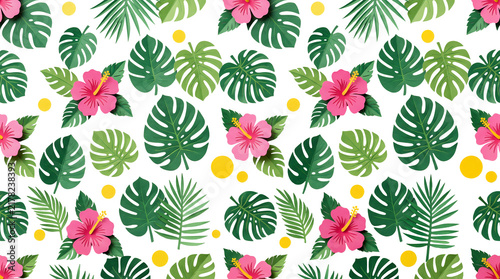Luxury Tropical Paper Cut Botanical Composition on transparent background