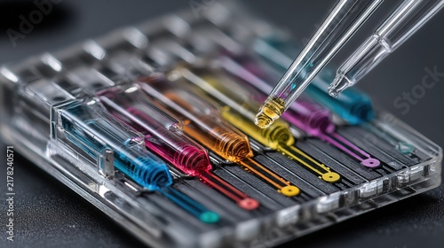 Laboratory Pipettes and Test Tubes for Scientific Experiments.