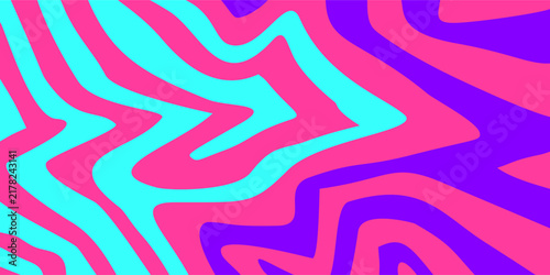 vibrant wave y2k groovy background. Abstract purple, blue and pink groovy background. Abstract wavy fluid pink, purple, and blue psychedelic stripes background.