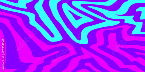 vibrant wave y2k groovy background. Abstract purple, blue and pink groovy background. Abstract wavy fluid pink, purple, and blue psychedelic stripes background.