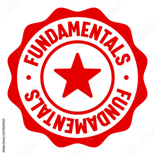 Konstfotografi fundamentals seal badge. fundamentals label sticker. Vector sign