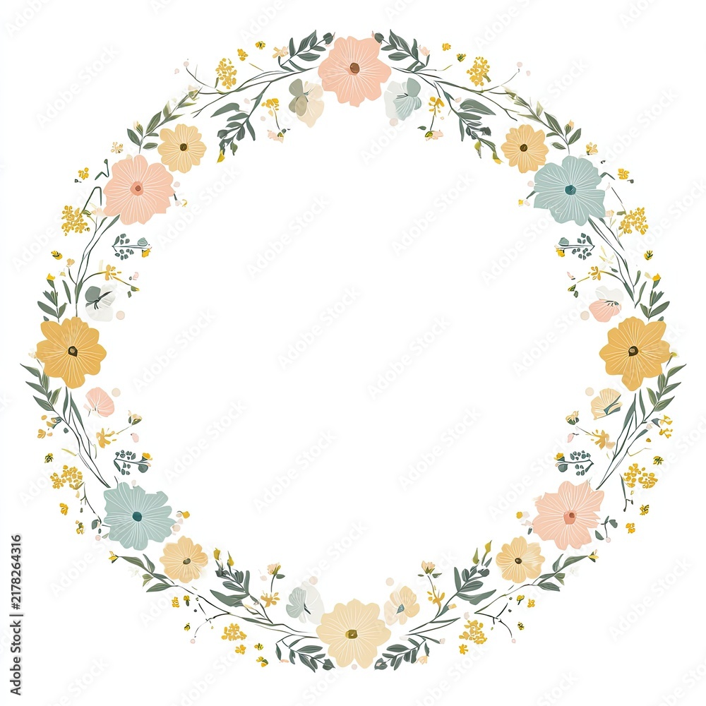 Fototapeta premium Floral Wreath