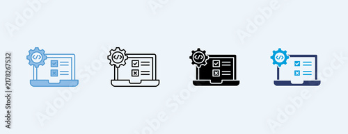Test Multiple Icon Set Illustration Vector
