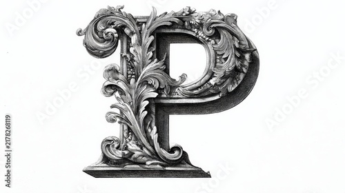 Letter P prompt (white background).