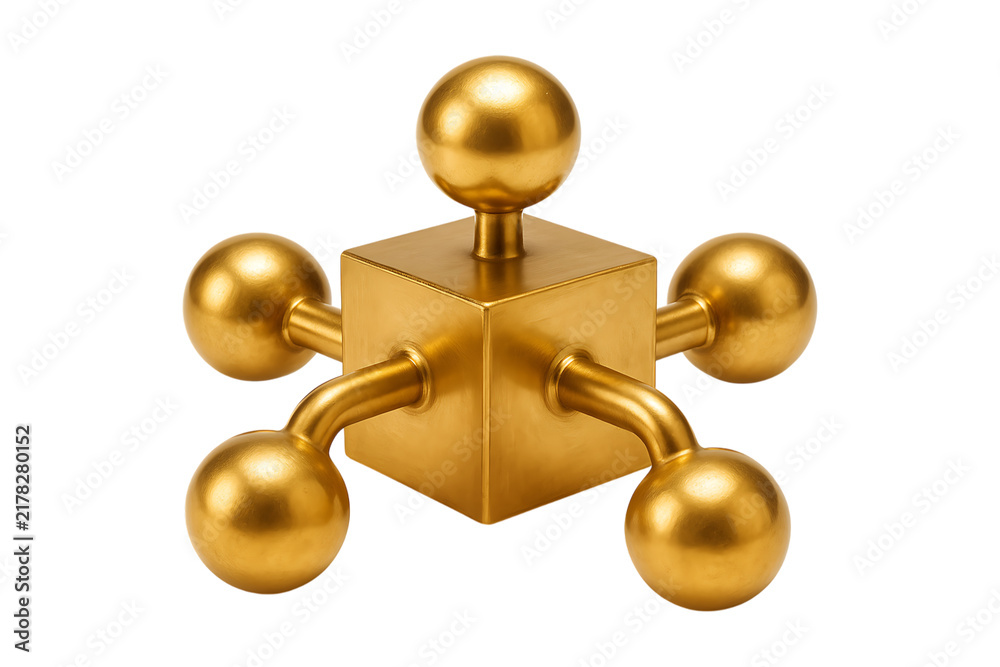 Obraz premium Industrial Digital Connectivity Structure Isolated on a Transparent Background