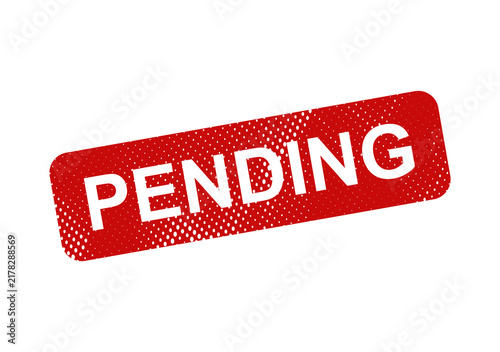 Konstfotografi Red pending stamp with dotted border illustration