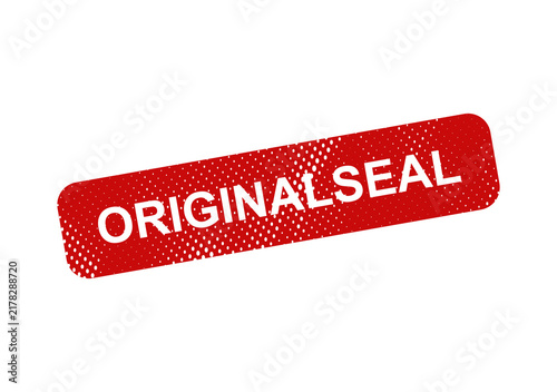 Obraz na płótnie Red original seal stamp with text illustration