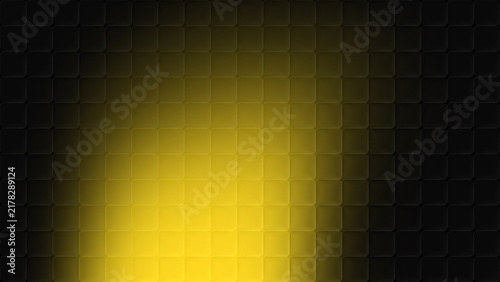 Obraz na płótnie Abstract black and yellow cubic glass pattern gradient background