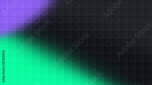 Obraz na płótnie Abstract cubic glass gradient pattern background with purple and green colors