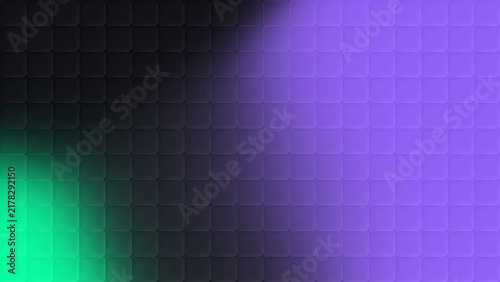 Obraz na plátně Abstract cubic glass pattern gradient background in purple and green tones