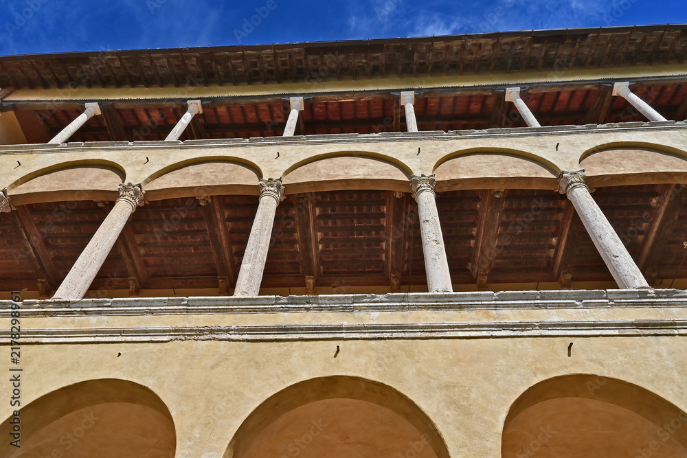 Obraz premium Pienza, Palazzo Piccolomini a Pienza, Val d'Orcia, Toscan