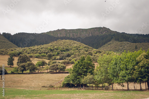Mountainous landscape and green valleys in the Liébana Valley, Cantabria