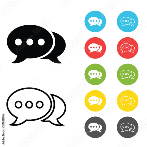 Vector illustration of speech bubble icons