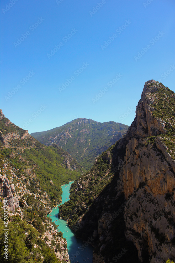 Fototapeta premium view from the mountain into gorge