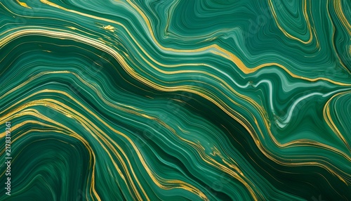 Green Aventurine Stone Texture With Golden Veins