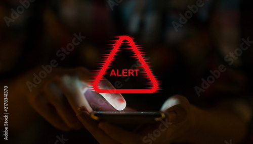 Cybersecurity Alert and Data Breach Warning on Smartphone Screen