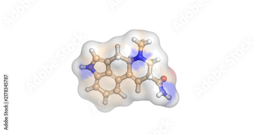 Foto Ergine (lysergic acid amide), naturally occurring ergot alkaloid and psychedelic