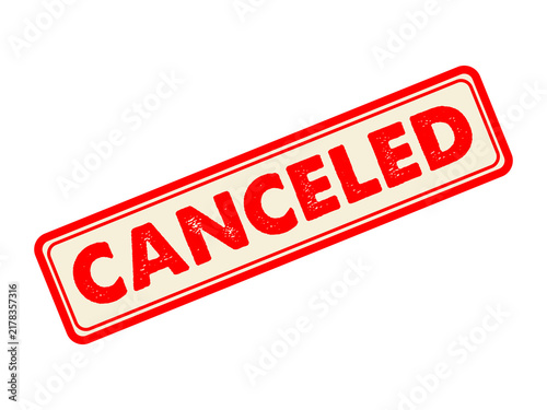Red canceled stamp graphic design