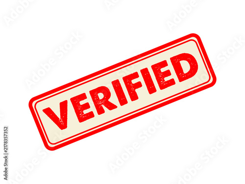Verified stamp rubber approval seal design