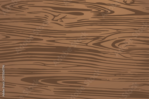 Brown wood grain texture background, seamless vector pattern