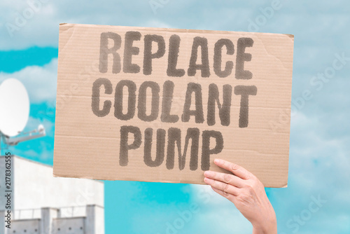 Obraz na płótnie "Replace coolant pump" Prevent breakdown with timely replacement
