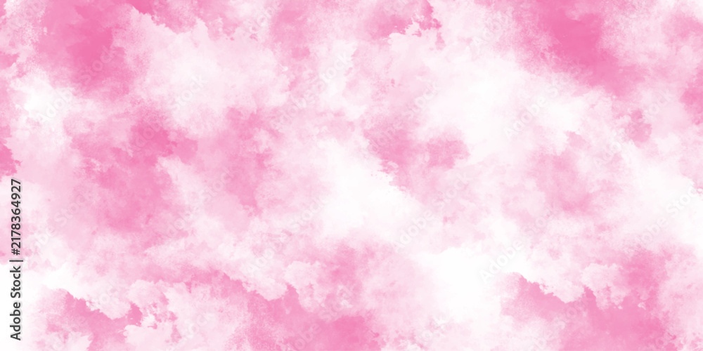 Fototapeta premium Pink background with space Soft blurred abstract pink roses background. Watercolor painted background. Abstract pink watercolor illustration banner