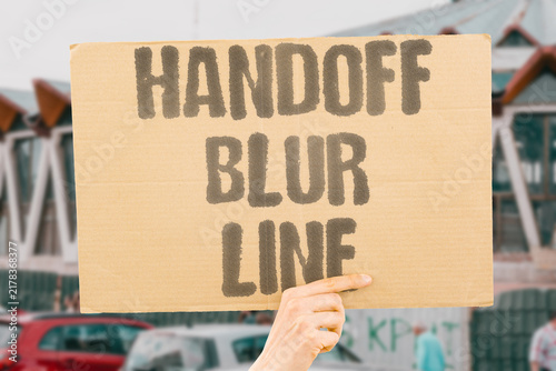 Fotografie "Handoff blur line" Transition between human and AI causes confusion
