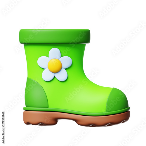 Boots Eco-Friendly 3D Illustration
