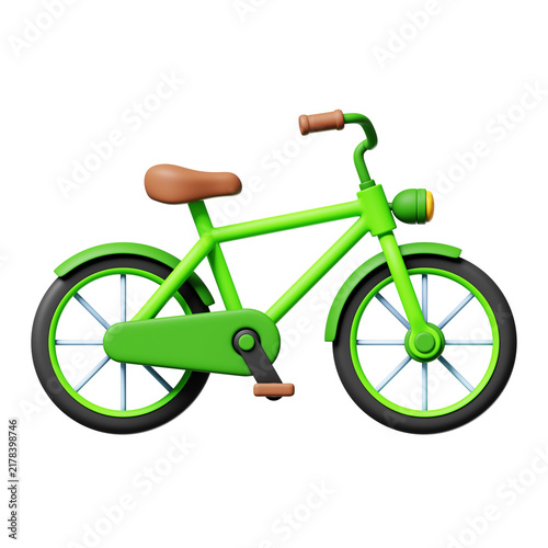 Bike Eco-Friendly 3D Illustration