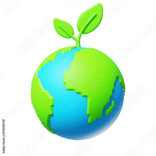 Earth Eco-Friendly 3D Illustration