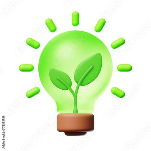 Idea Ecology Innovation 3D Illustration