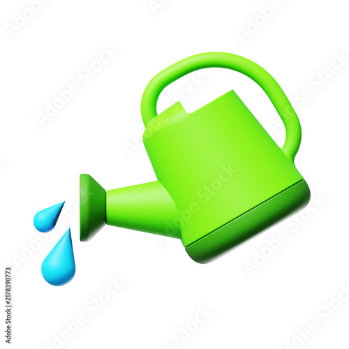 Watering-Can Eco-Friendly 3D Illustration