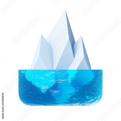 Iceberg Climate 3D Illustration