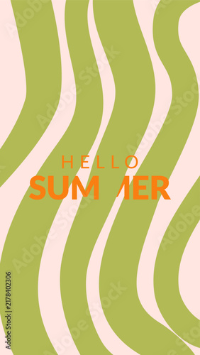 Hello Summer poster Vector