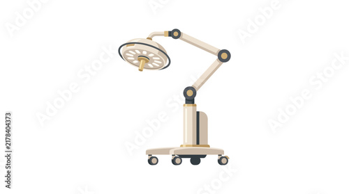 Mobile surgical lamp for hospital operating room lighting.